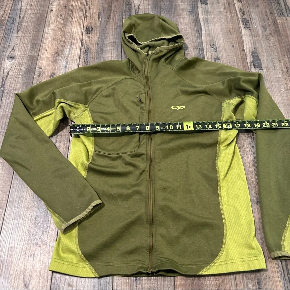 Outdoor Research Men’s Green Radiant Hybrid Full Zip Hoodie Size S‎ Soft Shell